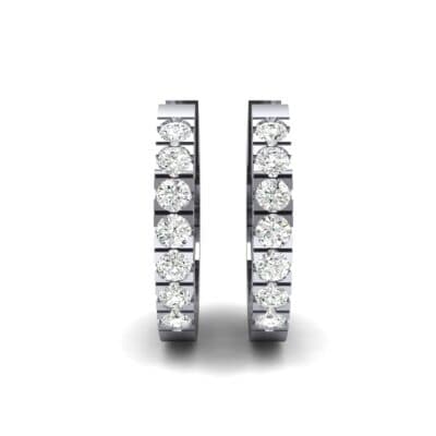 Accented Diamond Bar Earrings (0.27 CTW) Side View