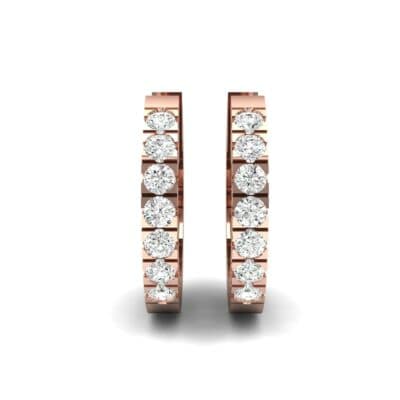 Accented Diamond Bar Earrings (0.27 CTW) Side View