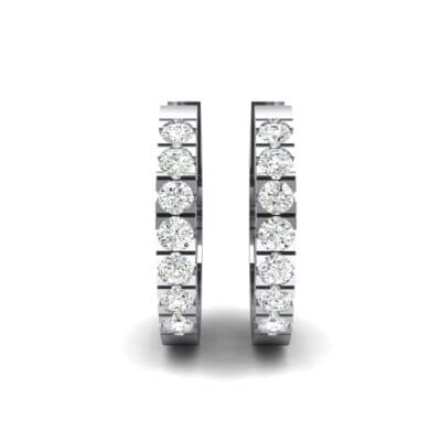 Accented Crystal Bar Earrings (0 CTW) Side View