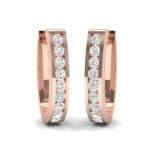 U Shaped Round-Cut Diamond Earrings (0.33 CTW) Perspective View