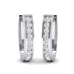 U Shaped Round-Cut Crystal Earrings (0.33 CTW) Perspective View