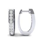 U Shaped Round-Cut Diamond Earrings (0.33 CTW) Top Dynamic View