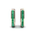 Huggie Channel-Set Emerald Earrings (1.02 CTW) Side View