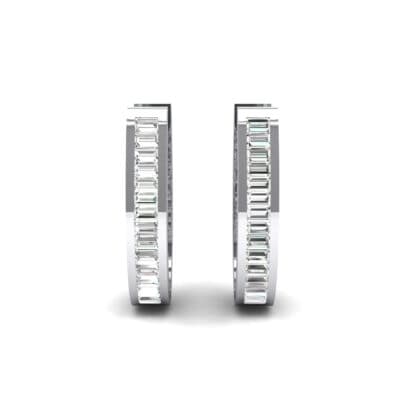 Huggie Channel-Set Crystal Earrings (1.02 CTW) Side View