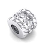 Grooved Tyre Diamond Bead (0.06 CTW) Perspective View