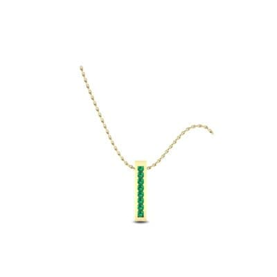 Stacked Bar Channel-Set Emerald Pendant (0.36 CTW) Perspective View