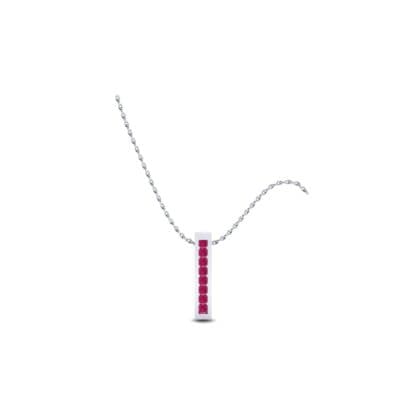Stacked Bar Channel-Set Ruby Pendant (0.36 CTW) Perspective View