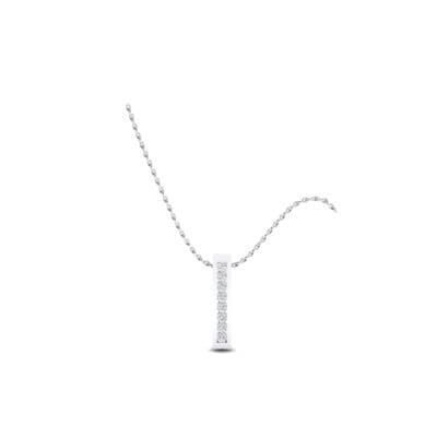 Stacked Bar Channel-Set Crystal Pendant (0 CTW) Perspective View