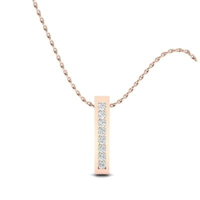 Stacked Bar Channel-Set Diamond Pendant (0.36 CTW) Top Dynamic View