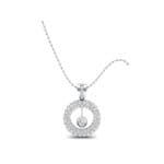Pave Floating Pendulum Crystal Pendant (0 CTW) Perspective View