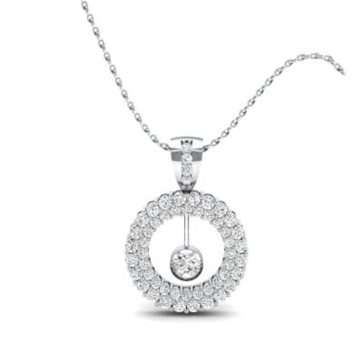 Pave Floating Pendulum Crystal Pendant (0 CTW) Top Dynamic View