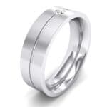 Single Line Round-Cut Diamond Ring (0.07 CTW) Perspective View