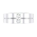 Two-Stone Vertical Channel Diamond Ring (0.13 CTW) Top Flat View