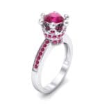 Six-Prong Coronet Ruby Engagement Ring (0.78 CTW) Perspective View