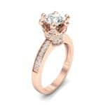 Six-Prong Coronet Diamond Engagement Ring (0.78 CTW) Perspective View