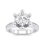 Six-Prong Coronet Crystal Engagement Ring (0.78 CTW) Top Dynamic View