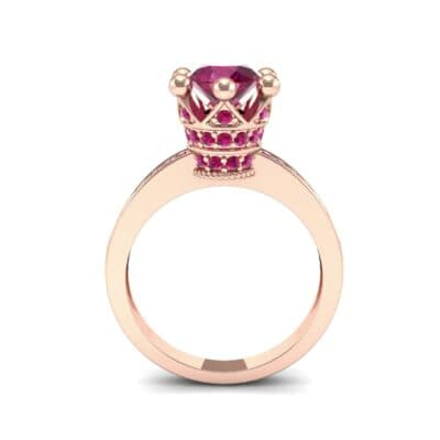 Six-Prong Coronet Ruby Engagement Ring (0.78 CTW) Side View