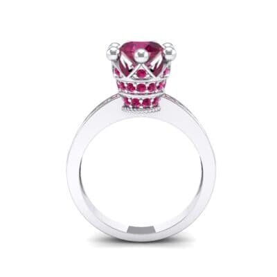 Six-Prong Coronet Ruby Engagement Ring (0.78 CTW) Side View