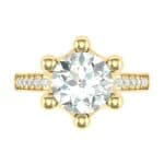 Six-Prong Coronet Diamond Engagement Ring (0.78 CTW) Top Flat View