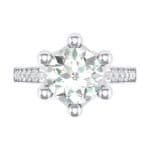 Six-Prong Coronet Crystal Engagement Ring (0.78 CTW) Top Flat View