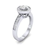 Surprise Heart Halo Diamond Engagement Ring (0.76 CTW) Perspective View