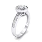 Surprise Heart Halo Crystal Engagement Ring (0.76 CTW) Perspective View