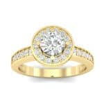 Surprise Heart Halo Diamond Engagement Ring (0.76 CTW) Top Dynamic View