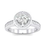 Surprise Heart Halo Crystal Engagement Ring (0.76 CTW) Top Dynamic View
