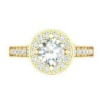 Surprise Heart Halo Diamond Engagement Ring (0.76 CTW) Top Flat View