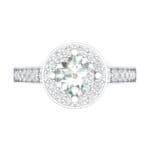 Surprise Heart Halo Diamond Engagement Ring (0.76 CTW) Top Flat View