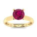 Tapered Cathedral Solitaire Ruby Engagement Ring (0.66 CTW) Top Dynamic View