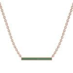 Pave Bar Emerald Pendant (0.11 CTW) Perspective View