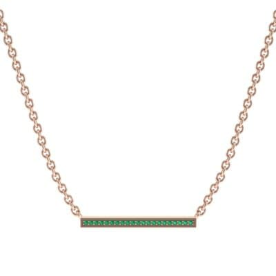 Pave Bar Emerald Pendant (0.11 CTW) Perspective View
