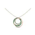 Cosmos Pave Emerald Pendant (0.93 CTW) Perspective View