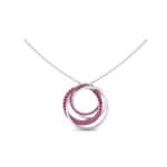Cosmos Pave Ruby Pendant (0.93 CTW) Perspective View