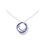 Cosmos Pave Blue Sapphire Pendant (0.93 CTW) Perspective View