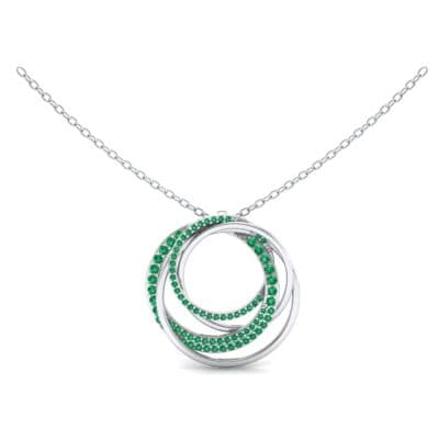 Cosmos Pave Emerald Pendant (0.93 CTW) Top Dynamic View