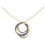 Cosmos Pave Blue Sapphire Pendant (0.93 CTW) Top Dynamic View
