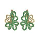 Clover Hearts Emerald Earrings (1.53 CTW) Side View