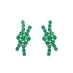Ribbon Emerald Earrings (0.45 CTW) Side View