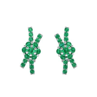 Ribbon Emerald Earrings (0.45 CTW) Side View