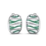Rivers Emerald Tablet Earrings (0.58 CTW) Perspective View
