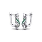 Infinity Twist Emerald Earrings (0.12 CTW) Perspective View
