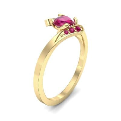 Cradle Illusion Bypass Ruby Engagement Ring (0.545 CTW) Perspective View