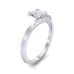 Cradle Illusion Bypass Diamond Engagement Ring (0.545 CTW) Perspective View