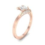 Cradle Illusion Bypass Diamond Engagement Ring (0.545 CTW) Perspective View
