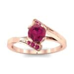 Cradle Illusion Bypass Ruby Engagement Ring (0.545 CTW) Top Dynamic View