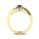 Cradle Illusion Bypass Blue Sapphire Engagement Ring (0.545 CTW) Side View