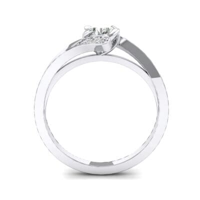 Cradle Illusion Bypass Diamond Engagement Ring (0.545 CTW) Side View