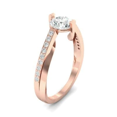 Cathedral Illusion Bypass Diamond Engagement Ring (0.83 CTW) Perspective View